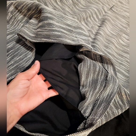 BANANA REPUBLIC Sheath Gray Tweed Sleeveless‎ V-neck Retro Lined Dress Sz 12 - Picture 6 of 11